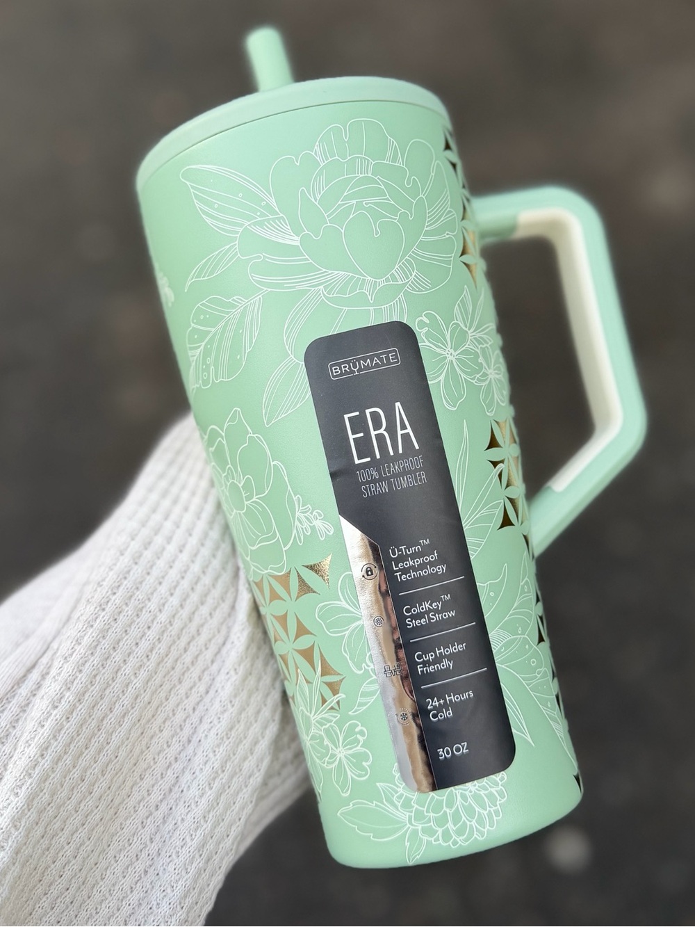 Brumate GOLDEN BLOOM 🌿 ERA - 30 OZ botanical garden green gold accents